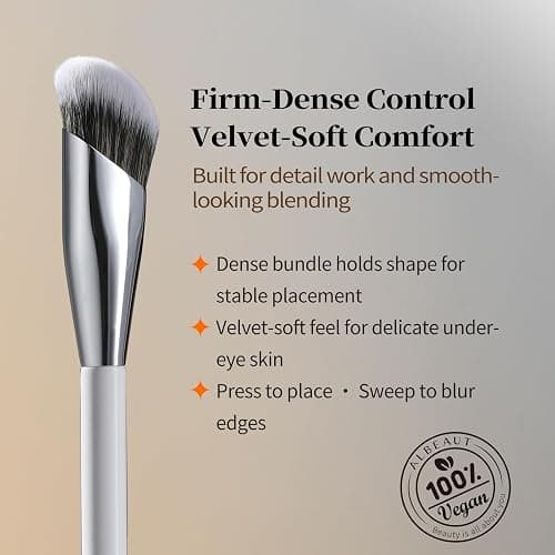 Albeaut Concealer Brush, Angled Under Eye Makeup Small Foundation Precision Face Blending Brush (193 concealer brush) thumbnail 3