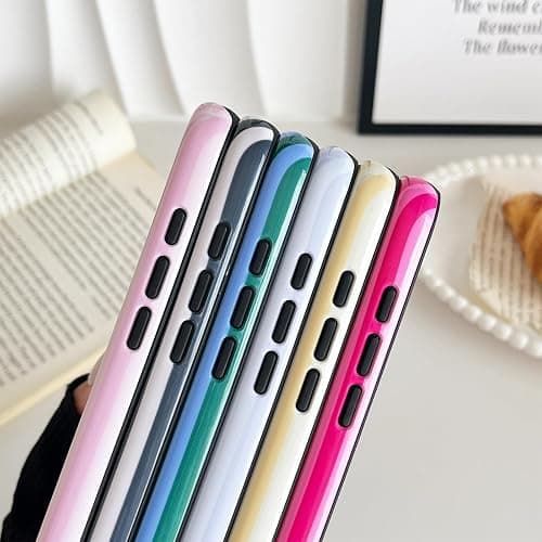 CHEDEMK Compatible with iPhone 17 Case, Cute Fashion Aesthetic Striped Phone Case for Women, Shockproof Soft TPU and Hard PC Protective Phone Cover for iPhone 17 6.3"- Pink thumbnail 6