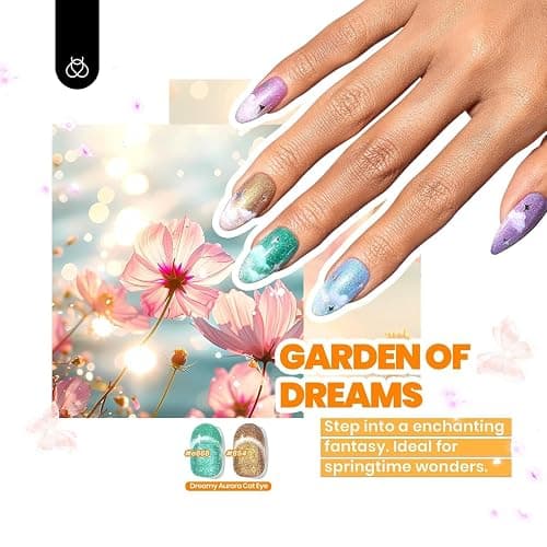 Beetles Cat Eye Gel Nail Polish Set - 36 Colors Gift Spree Red Purple Brown Green Burgundy Magnetic Christmas Gel Polish Kit Base Glossy Matte Top Coat Soak off UV DIY Salon Nail Art Gift for Women thumbnail 4