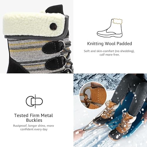 STQ Womens Winter Duck Boots Waterproof Cold Weather Snow Boots thumbnail 8