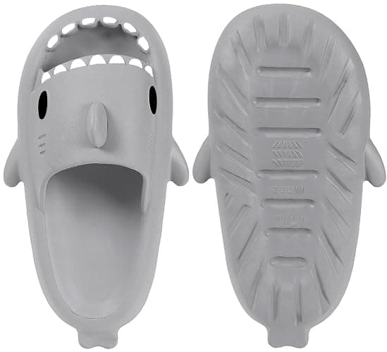 KVbabby Kids Shark Slides Boys Girls Toddlers Cloud Shower Slippers Cute Cartoon Open Toe Sandals Cushioned Thick Sole Beach Pool Shoes thumbnail 4
