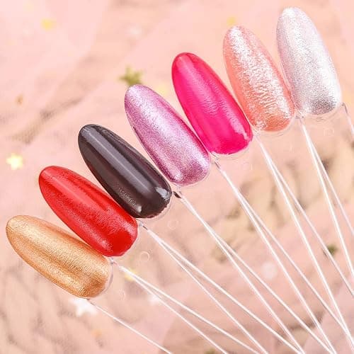 200 Pcs Oval Nail Swatch Sticks Fan-shaped Nail Polish Sample Sticks with Metal Split Ring for Nail Color Display, Clear thumbnail 3
