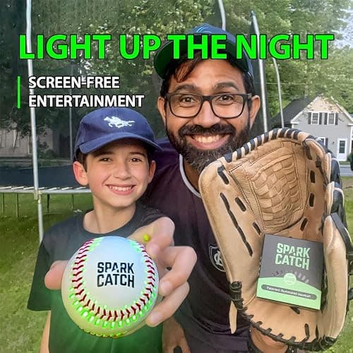 SPARK CATCH Light Up Baseball, Glow in The Dark Baseball, Sports Gear Accessories Gifts for Boys 8 9 10 11 12 13 14 15 Years Old, Kids Teens All Ages Gift Ideas thumbnail 5