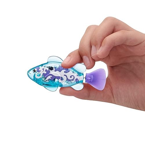Robo Alive Robo Fish Robotic Swimming Fish (Teal + Orange) by ZURU Water Activated, Changes Color, Comes with Batteries, Amazon Exclusive (2 Pack) Series 3 - Teal + Orange - 2 Piece Set - Series 3 thumbnail 3