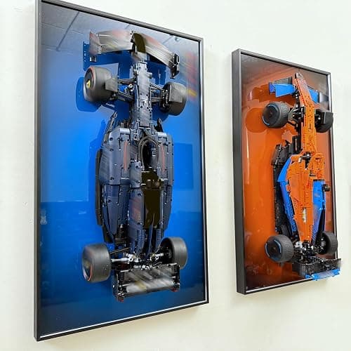 WETCEAOM Display Wallboard Compatible with Lego Technic Race Car 42206 Display, Wall Frame Compatible with Lego Car Wall Mount Display Frame, Home or Office Decor ( No Model) thumbnail 2