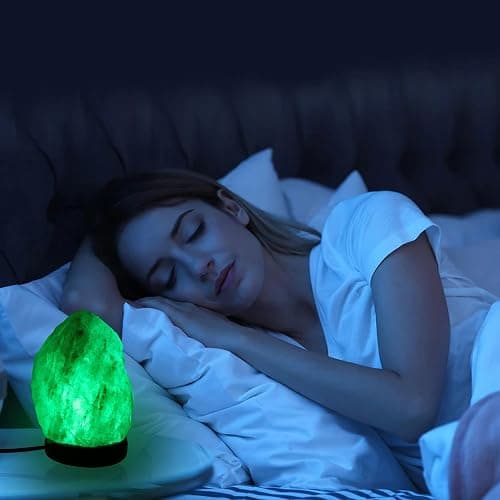 Wrcevtor Natural Salt Rock Night Lamp with 7 Colors Changing, Mini Small Crystal Salt Lamp for Home Decor and Gift - Natural Shaped, Premium Wood Base thumbnail 5