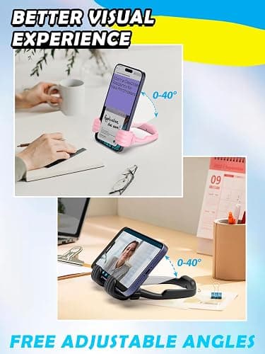 Stocking Stuffers for Teens Girls Boys Adults Cell Phone Stand: UPGRADE Adjustable Thumbs Up Lazy Phone Holder for Desk Cool Gadgets Fun Birthday Gift Ideas for Kids Teenager Women Gifts for Christmas thumbnail 5