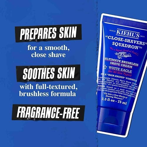 Kiehl's Ultimate Brushless Shave Cream with Menthol White Eagle, for All Skin Types, with Menthol & Camphor, Instant Refreshing & Cooling Effect, Minimizes Irritation, Primes Skin for Close Shave thumbnail 3