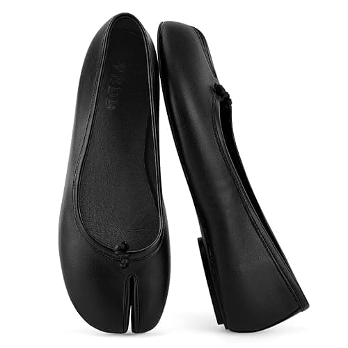 VBDB Tabi Ballet Flats Shoes for Women Rounde Toe Wide Width Split Toe Low Heel Comfortable Flats Shoes thumbnail 6