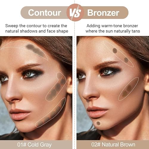 Erinde Cool Toned Liquid Contour Stick – Cold Grey Cream Bronzer for Sculpted Look, Lightweight Blendable Matte Finish, Long Lasting Liquid Contouring Makeup, Vegan & Cruelty-Free, 102 | Blendable Matte Bronzing Stick Smooth, Long - Lasting & Waterproof Face Shaping Liquid Contouring Makeup, #102 thumbnail 4
