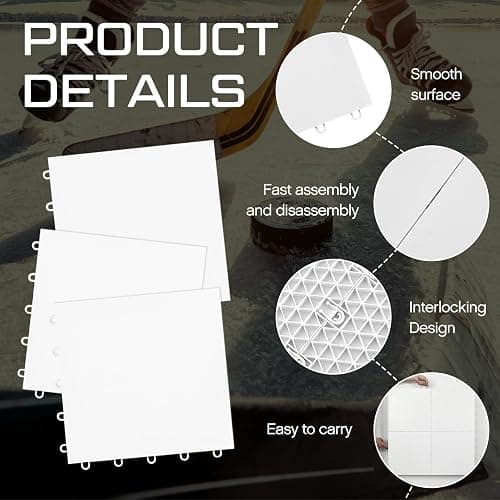 Fabbay Dryland Synthetic Ice Tiles for Hockey Floor Mat 12 x 12 Squares Hockey Training Equipment Board for Shooting Outdoor thumbnail 3