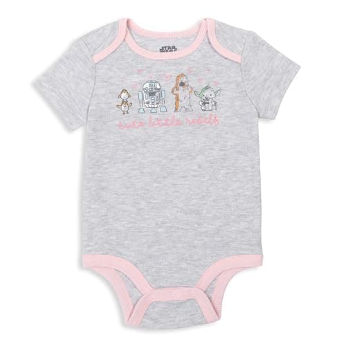 STAR WARS The Mandalorian The Child 5 Pack Short Sleeve Baby Bodysuits Newborn to Infant thumbnail 3