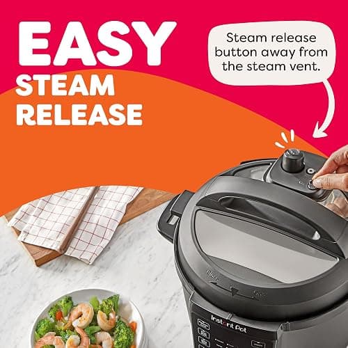 Instant Pot 6QT RIO 7-in-1 Multi-Cooker, Pressure Cooker, Slow cook, Sauté, Steam, Rice Maker, Yogurt, & Warmer, Black, 6 Quarts thumbnail 6