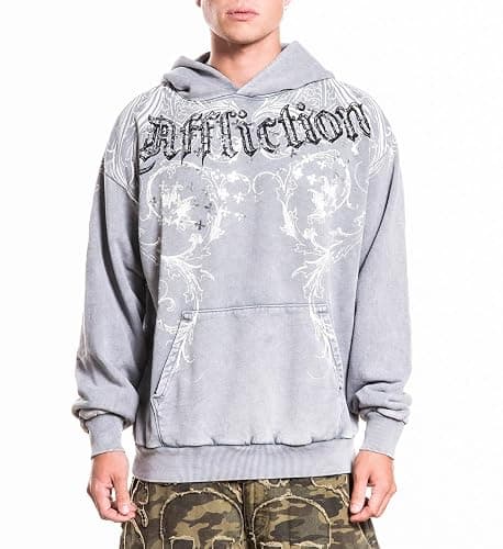 Affliction Men's Pullover Hoodie,Graphic Design, Long Sleeve - Image 1