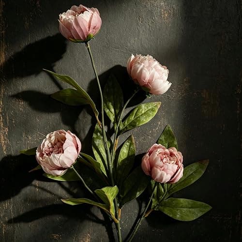 Cherica 6Pcs Viral Peony Artificial Flowers for Vase，27in Real Touch Fake Flowers Branches with Flexible Wired Stems for Home Decor DIY Bouquet Centerpieces Wedding Shower Fillers Arrangements,Dusty thumbnail 5