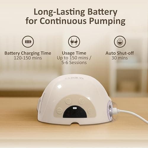 Nurseva Pro-90A Smart Hands Free Breast Pump – 2026 Upgrade, Wireless Double (2) Electric Wearable Breast Milk Pumps for Mom – 3D Multi-Modes & Levels – App Controlled, Portable, Discreet, BPA Free thumbnail 4
