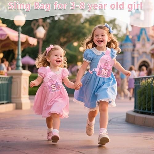 Initial Sling Bag for Girls - 2-7 Year Old Girl Birthday Gifts, Clear Letter Small Crossbody Bag Purses Toddler Kid Gifts Stuff Pink Z thumbnail 3