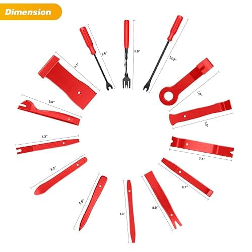 GOOACC 40Pcs Trim Removal Tool,Auto Terminal Removal Key Tool,Auto Clip Pliers Stereo Removal Tools,Car Upholstery Repair Removal Kit,Precision Hook and Pick Set,Wiring Threader,Car Film Scraper thumbnail 2