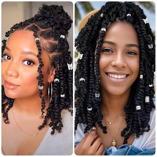 Silver Hair Cuffs for Braids thumbnail 3