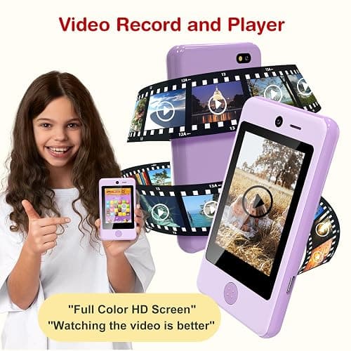 PTHTECHUS Telephone Portable pour Enfant, Smartphone pour Enfant Jouets ELECTRONIQUES EDUCATIFS 02 thumbnail 3