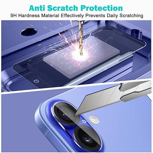 PEHAEL 3+3 Pack for iPhone 16 Plus Privacy Screen Protector with Camera Lens Protector Full Coverage Anti-Spy Tempered Glass Film 9H Hardness Easy Installation Bubble Free [6.7 inch] thumbnail 6