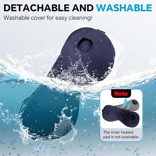 Cordless Heated Eye Mask for Dry Eyes Relief, with 3 Heat Settings, Washable Eye Cover, Warm Heating Pad for Stye Eye Treatment & Travel Use thumbnail 5