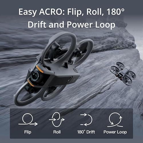 DJI Avata 2 Fly More Combo (1 Battery), FPV Drones with Camera for Adults 4K, Immersive Experience, Built-in Propeller Guard, Easy Flip/Roll, FAA Remote ID Compliant, POV Content Drone, Black thumbnail 6