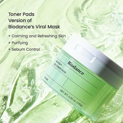 Biodance Sea Kelp Gel Toner Pads, Calming Toner Pads for Sensitive Skin, Oil & Sebum Control, Refreshing Blemish Care, Pre-Soaked Pads, Korean Skin Careㅣ60 Pads thumbnail 4