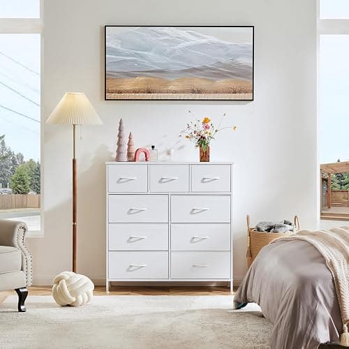 OLIXIS Dresser for Bedroom with 9 Drawers, Tall Fabric Dresser for Storage and Organization, Bedroom Dressers, Chest of Drawers for Living Room, Closet thumbnail 2