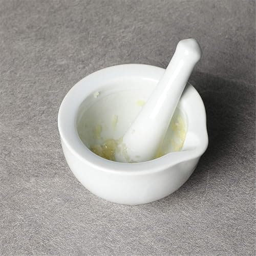 LEETOYI Small Ceramic Mortar Pestle Set, Herb Grinder Pill Crusher 3.3-inch | Ceramic Mortar Pestle Set, Herb Grinder Pill Crusher thumbnail 7