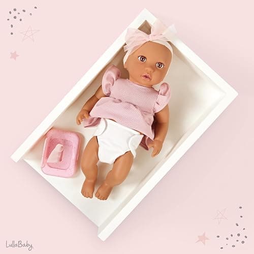 LullaBaby – Changing Station – 2 Diapers with Mini Plushies & Pretend Care Items – Baby Doll Accessories – Pretend Play 2+ Years thumbnail 4