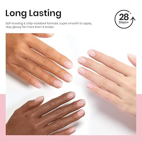 Beetles Neutral Gel Nail Polish 15ml Jelly Nude Pink Gel Polish Set Sheer Pink Soak Off UV LED Translucent Effect French Nail Art Spring Summer Manicure Gift for Women thumbnail 6