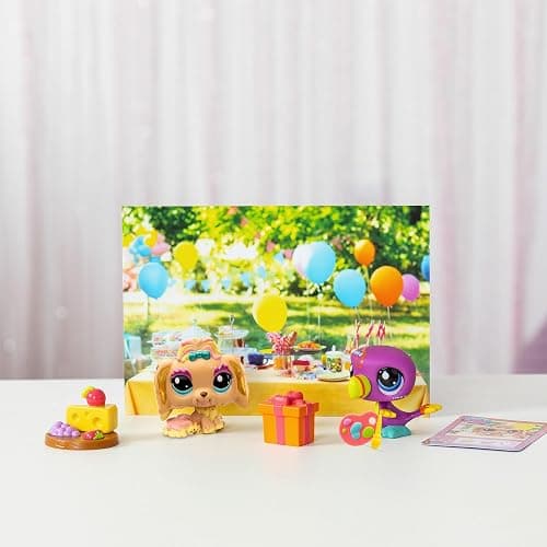 Littlest Pet Shop Series 2 Petfluencer Garden Party | Petfluencer Set Has 2 LPS Mini Pet Toys 4 Accessories 1 Backdrop 1 Collector Card And 1 Virtual Code | Collectable Toys For Girls And Boys thumbnail 2