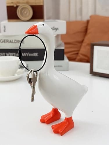Desk Goose 7 Inches Desktop Goose Statue with Magnetic Beak, Funny Office Decor & Cute Home Desk Decoration Valentine's Day Gift for Women thumbnail 9