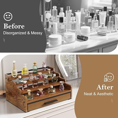Yuzehuaza Men's Cologne Water Organizer Cologne Holder Dresser Perfume Organizer thumbnail 3
