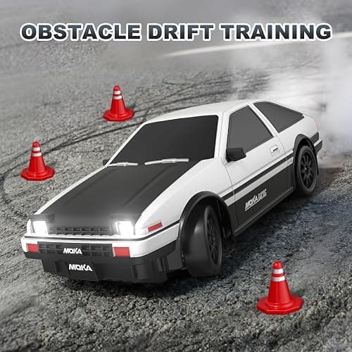 RC Drift Car for Boy Age 6 7 8 9 10, 1:24 Remote Control Drift Cars, 25KM/H | 4WD 2.4GHz Semi Proportional Throttle and LED Light, Remote Control Cars Toys Gifts for 6 7 8 9 10 11 12+ Year Old Boy thumbnail 5