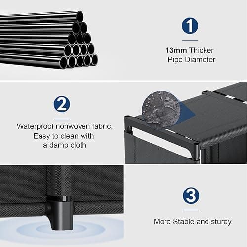Mavivegue 9 Cube Storage Organizer, Closet Organizers and Storage, Cube Storage Shelf, Easy to Assemble with Storage Drawers, DIY Closet Cube Organizer for Living Room, Bedroom, Dorm Room-Black thumbnail 4