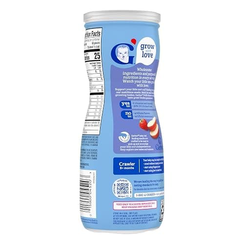 Gerber Stage 3 Baby Snacks, Strawberry Apple Puffs, Puffed Grain Snack, Baby Led Feeding, Iron & Choline, Strawberry Apple Puffs Snacks thumbnail 12
