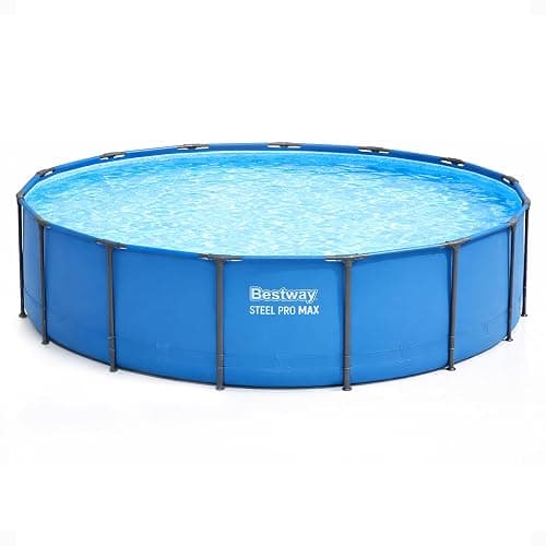 Bestway Steel Pro MAX 15’ x 48" Above Ground Pool, Round Metal Frame Outdoor Swimming Pool for Backyard, Blue, Pool ONLY - Image 1