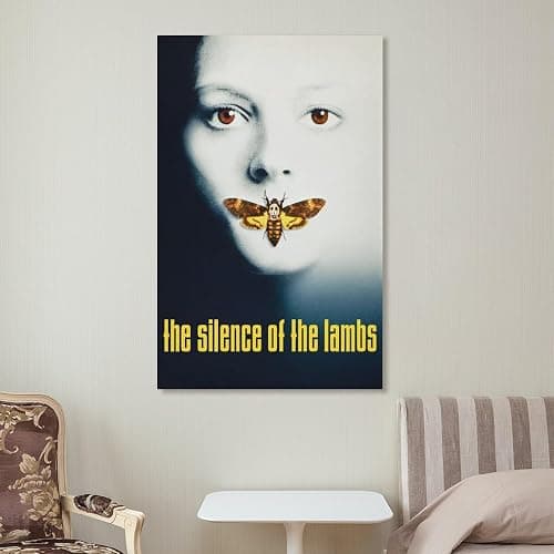 THE SILENCE OF THE LAMBS Horror Movie Poster Canvas Wall Art Poster Decorative Bedroom Modern Home Print Picture Artworks Posters 16x24inch(40x60cm) thumbnail 7
