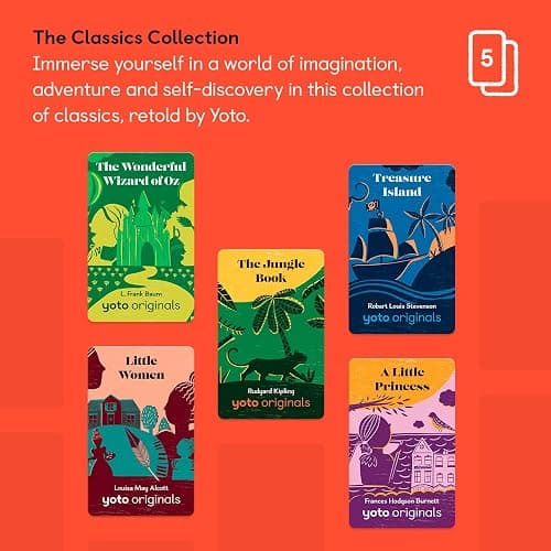 YOTO The Classics Collection – 5 Kids Audio Cards for Use with Player & Mini All-in-1 Audio Device, Screen-Free Listening with Fun Playtime, Bedtime & Travel Stories, Ages 8+ thumbnail 2