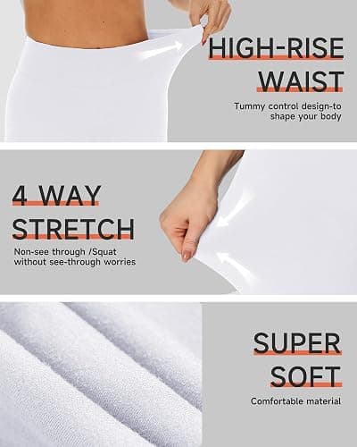 GAYHAY High Waisted Biker Shorts for Women - 8"/5"/3" Soft Black Spandex Shorts for Workout Volleyball Yoga Dance thumbnail 5