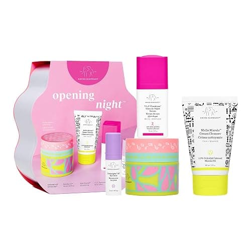 Drunk Elephant Opening Night Kit - Bora Barrier Cream (50ml/1.69 fl oz), Mello Marula Cream Cleanser (60ml/2 fl oz), TLC Framboos Glycolic Night Serum (15ml/.5 oz), Ceramighty Cream (5ml/.16 fl oz) - Image 1