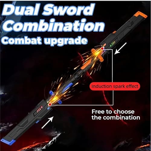 Cyberpunk Neon Sword | 31.5" Spark Blade w/Hit Sensor Sound & Fog | Type-C Rechargeable | for Rave, Cosplay & Display thumbnail 5