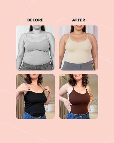 SHAPERMINT Womens Tops - Scoop Neck Cami Body Shaper for Women, Shapewear Tummy Control, Camisole Tank Tops for Women thumbnail 6