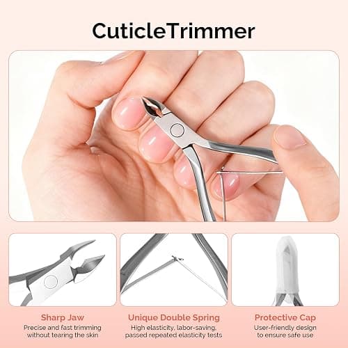 MelodySusie 14PCS Manicure Tools Kit Nail Care Kit with Nail File,Cuticle Trimmer and Pusher,Mini Sandpaper,Nail Brush and Cuticle Oil 25ML thumbnail 4