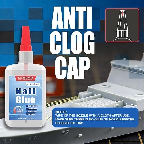 (2-in-1) 20ml Nail Glue with Brush Applicator & Nozzle,Used for Nail Tips,Acrylic Nails and Press on Nails,Built in Brush on,Super Strong,Long Lasting,Waterproof thumbnail 8