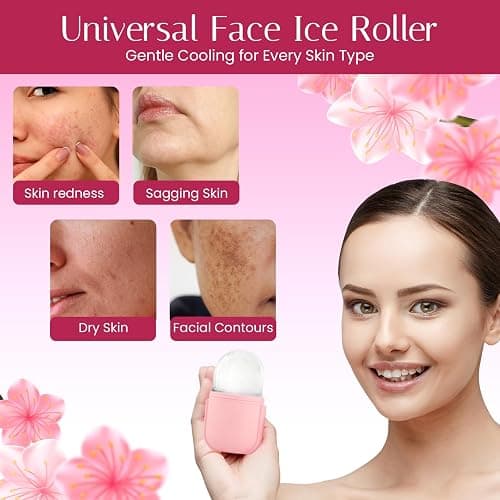 Milano Home Ice Face Roller Massager for Face, Eyes, and Neck - Reusable Silicone Ice Cube Mold for Natural Skin Care, De-Puff Eye Bags, Reduce Migraine Pain | Facial Beauty Ice Roller thumbnail 3