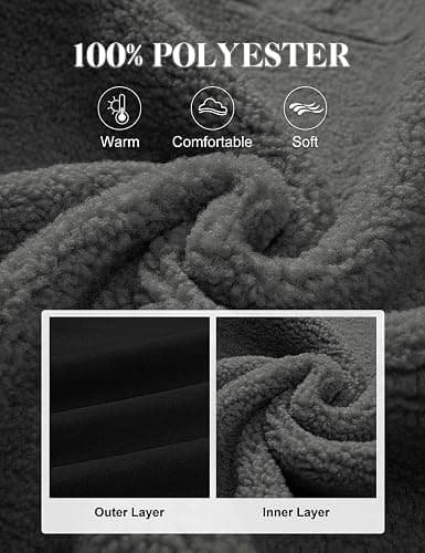 UMIPUBO Women's Faux Suede Coat Sherpa Fleece Lined Oversize Duffle Coat Winter Mid-Length Hooded Toggle Jacket with Pockets thumbnail 4