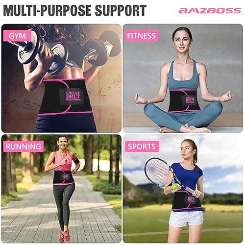 AMZBOSS Waist Trainer for Women Lower Belly Fat, Waist Sweat Band for Women, Belly Band Sweat Belt, Stomach Wrap, Body Shaper thumbnail 5
